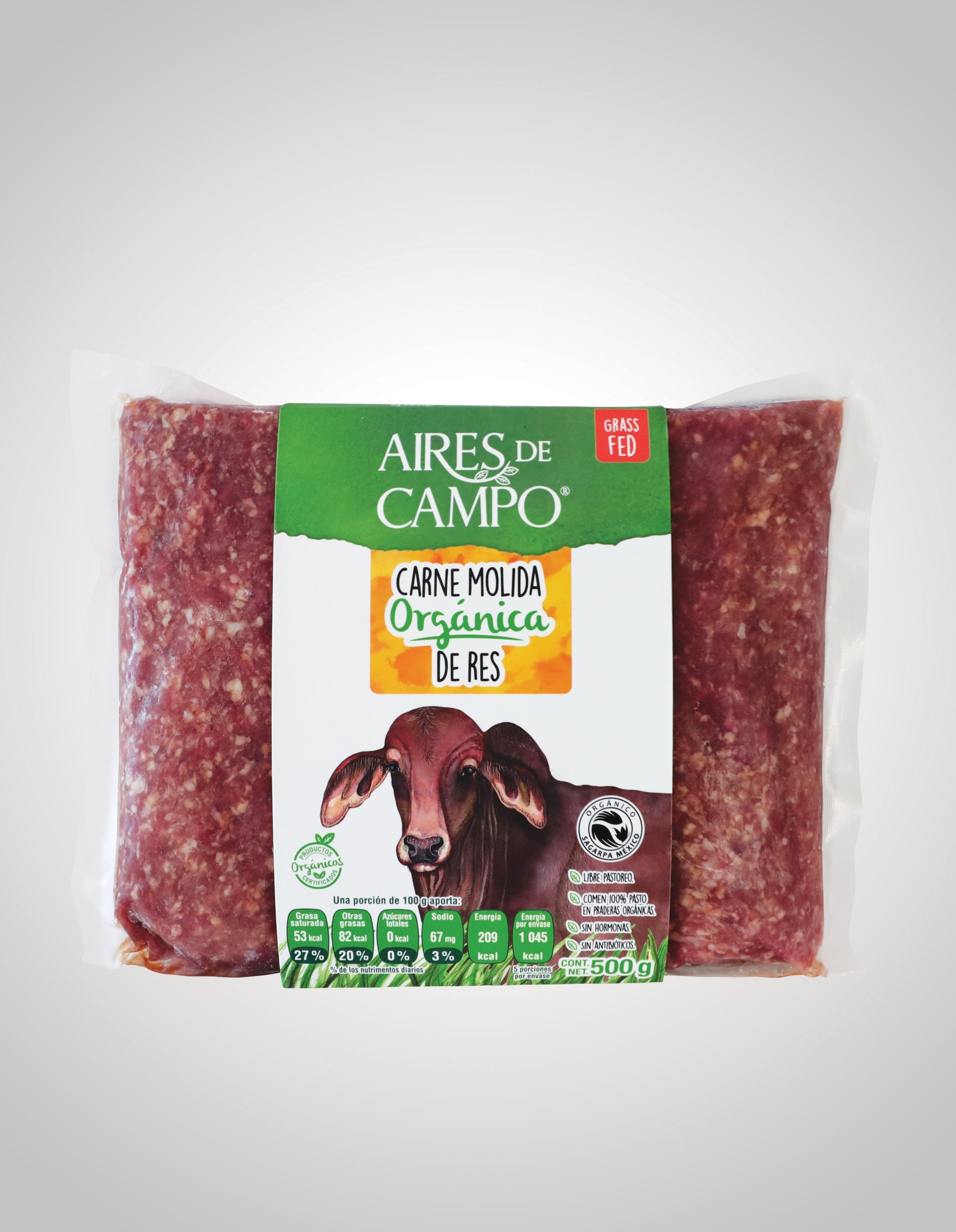 Carne molida orgánica de res ADC